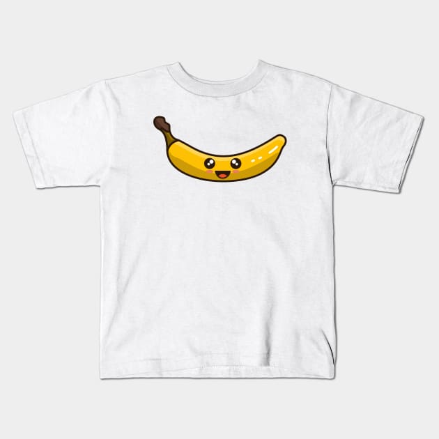 smile banana Kids T-Shirt by Rizkydwi